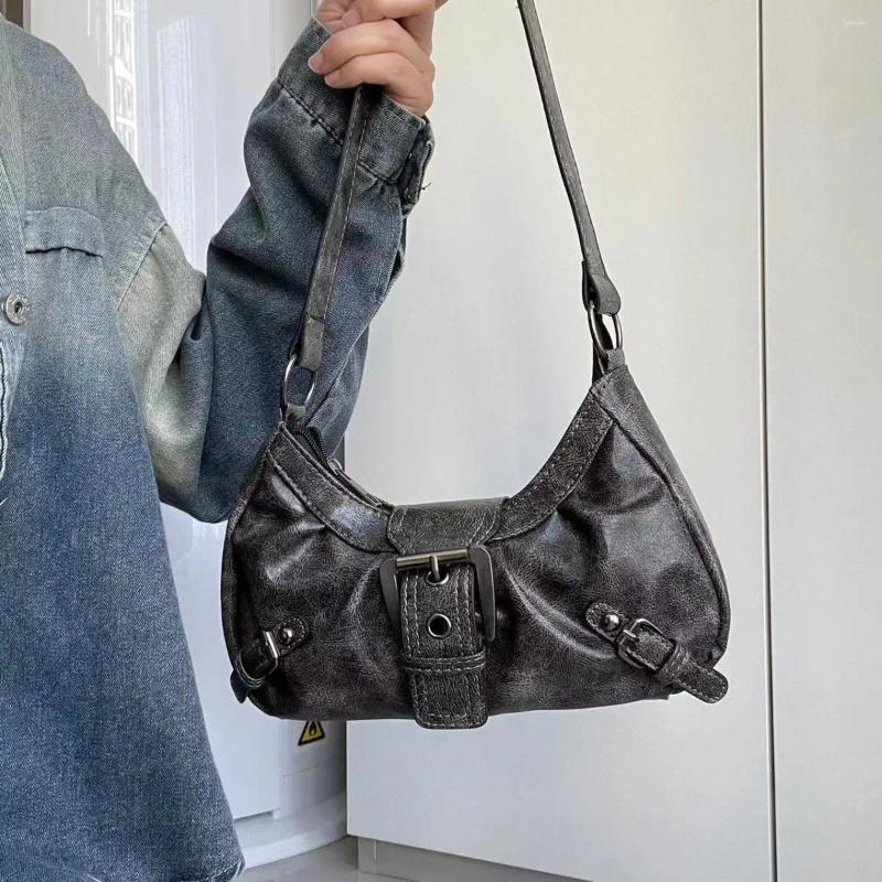 Hobo JIAERDI Vintage Brown Y2k Underarm Bag Purse Women Retro Pu Leather Soft Shoulder Tote Ladies Moto Biker Casual Handbag