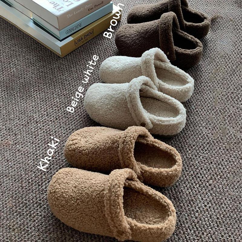 Woman 2024 Adults Pantofle Platform Fur New Slides Cover Toe Female Shoes Plush Slippers For ddmymarket - view 3