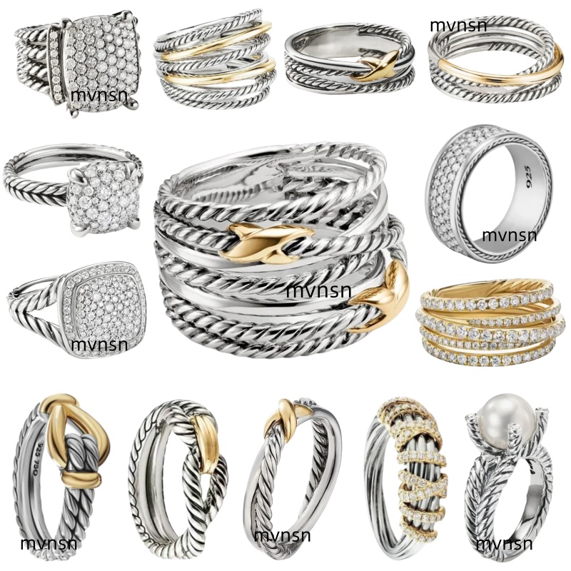 Designer Ring Twisted Cable Ring For Woman men Wedding rings engagement Collection Vintage Ethnic Loop Punk crossover luxury designer Jewelry gift Band rings
