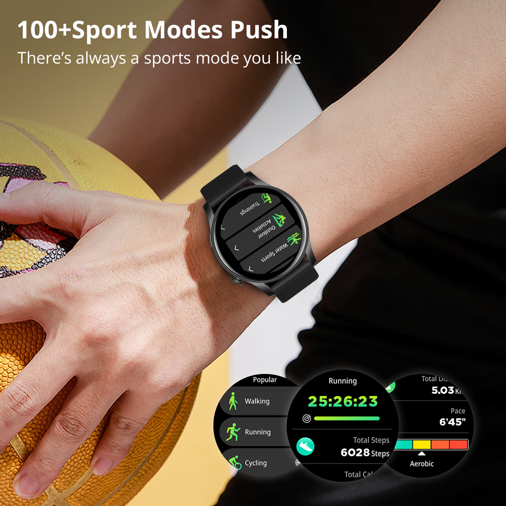 COLMI V73 Smartwatch AMOLED Display Bluetooth Calls Health Fitness Tracking Smart Watch for Men Women