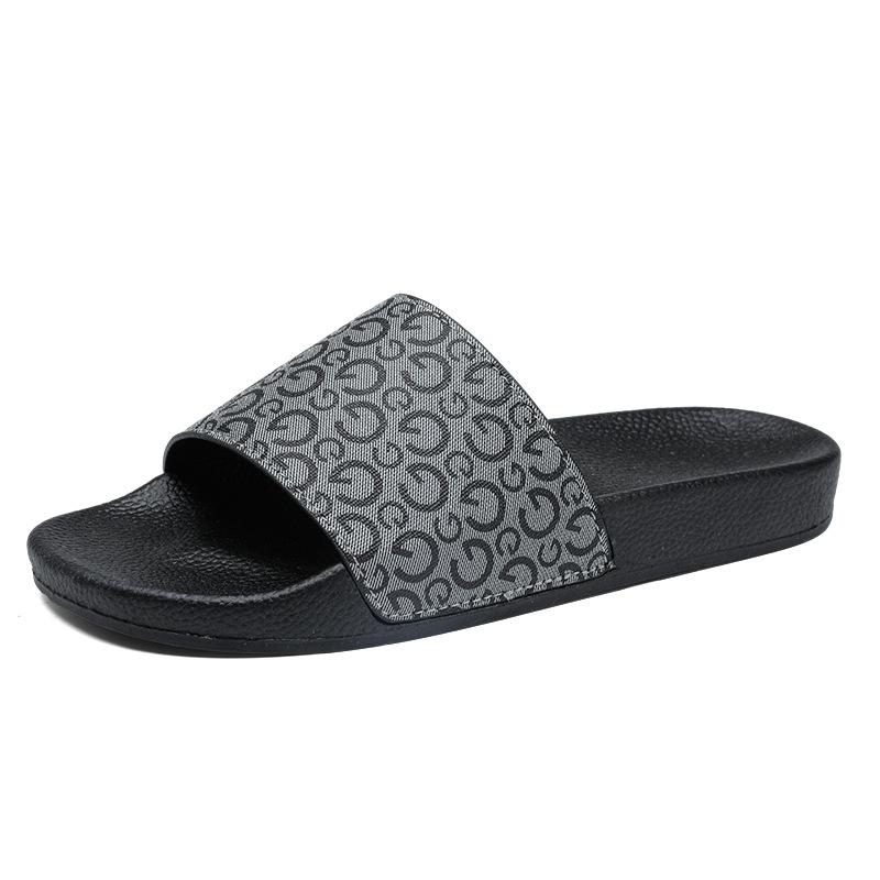 Fashion Slippers Casual Style Men Non Slip Flat Sole Indoor Slippers Outdoor Summer Beach Slides Shoes
