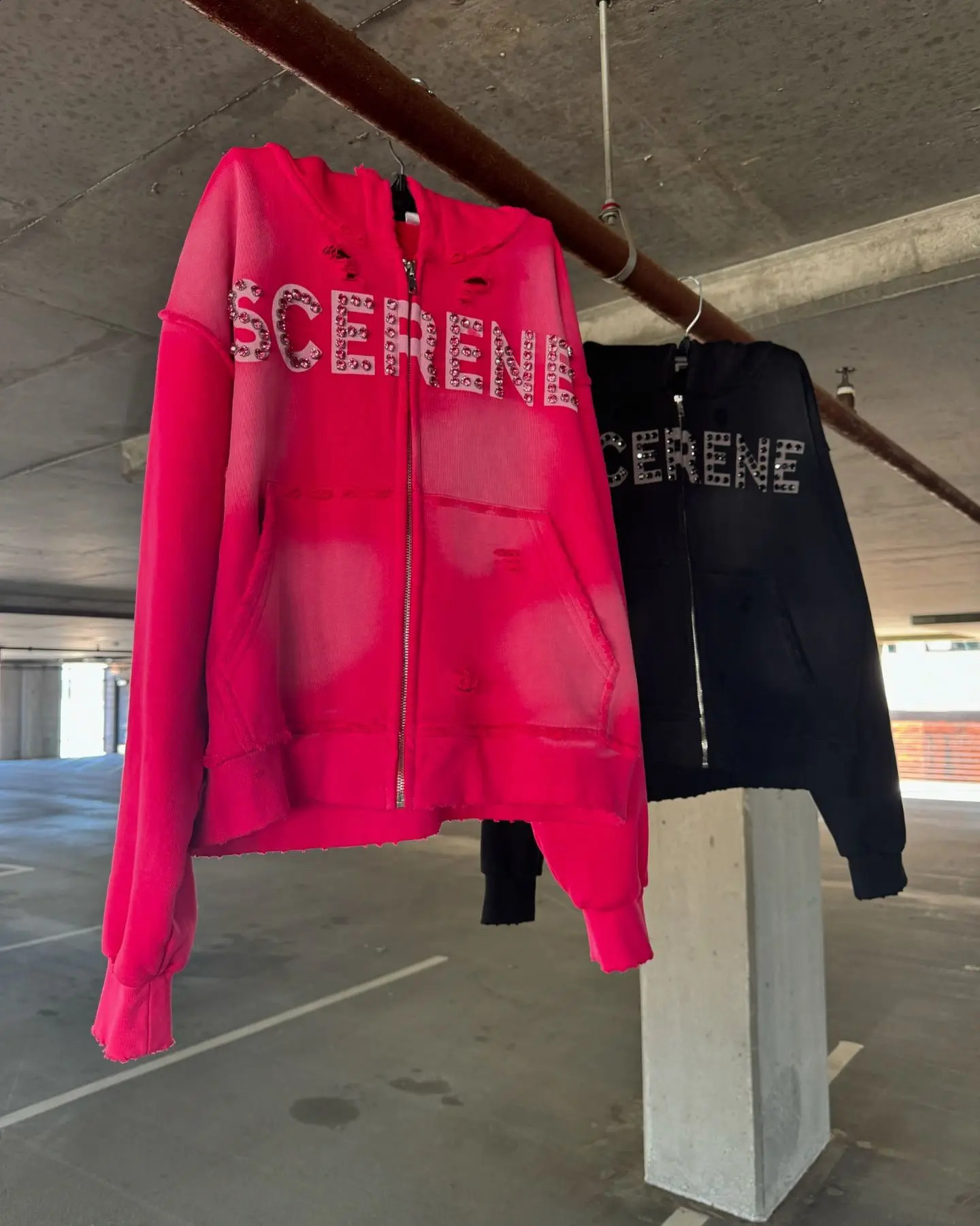 Gothic High Street Fashion Rhinestone Alphabet Graphics Oversize Zipper Hoodie Men Y2K Harajuku Hip-Hop Casual Joker Sweatshirt 241231