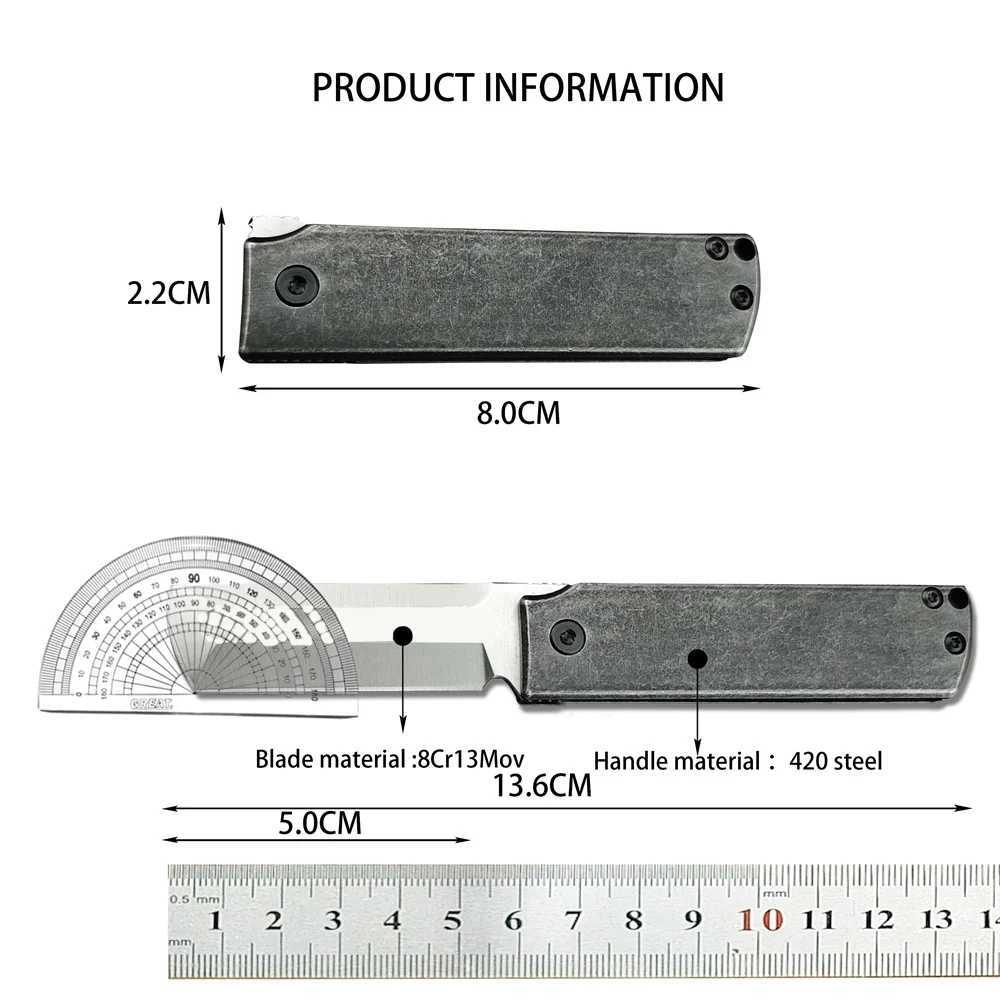 CRK 5915 Darriel Caston MinimalX Flipper Folding Knife 8Cr13Mov Modified Tanto Blade 420 Steel Handles EDC Pocket Camping ToolsXJ250102