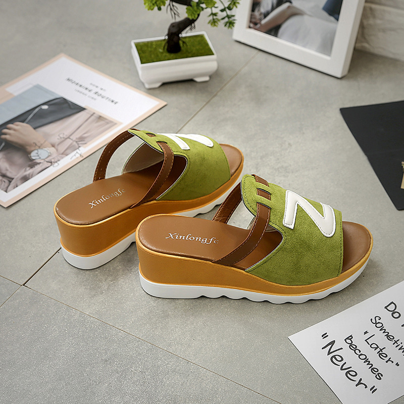 Ddmywed New Summer One Legged Sandals, Shoes, Sponge Cake Outskirts, Slope Heels, Fashion Cool Slippers, Women's Thick Bottom Chinese Brand Shoes