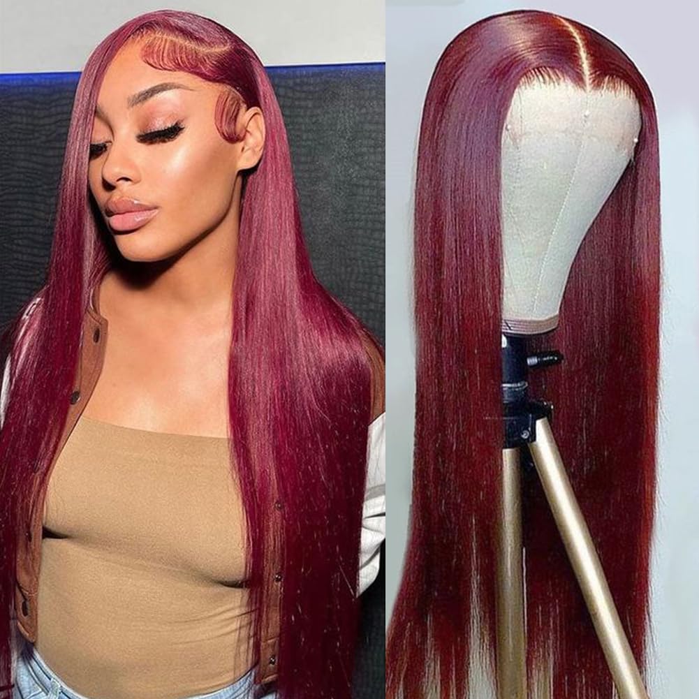 Brazilian Kinky Curly Hair 32 Inch 13x4 Highlight Pink Loose Hair Lace Front Wig for Black Women Deep Part Straight Simualtion Human Wig Pre Plucked H