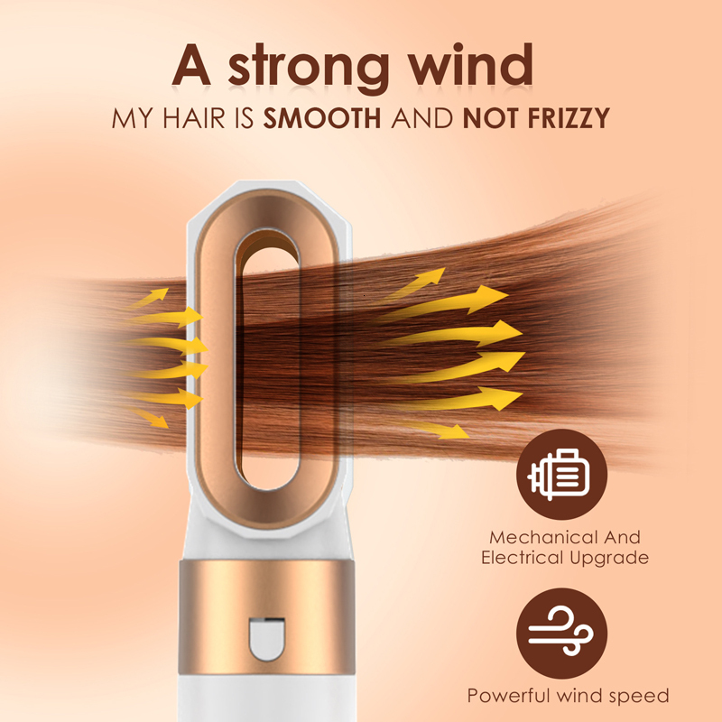 5 In 1 Hair Dryer Curler Set Upgraded Negative Ions Hair Dryer Hot Comb Brush Curg Iron Air Wraps
