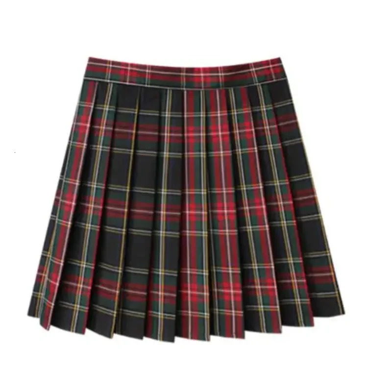 Summer Women High Waist Pleated Plaid Skirts Mini Tennis Skirt Harajuku JK Japanese School Uniform Short A-Line Mini Skirt Girl 241231