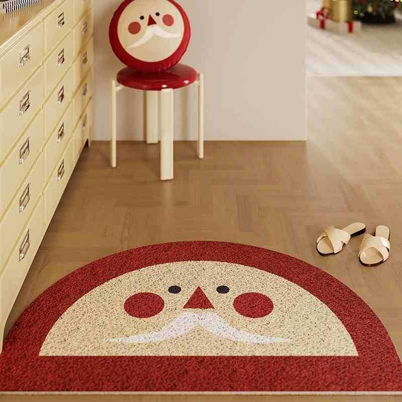 Floor Mat for Doors Durable Cartoon Christmas Easy To Maintain Can Be Cut Wear-resistant Anti Slip Floor Mat Home Use