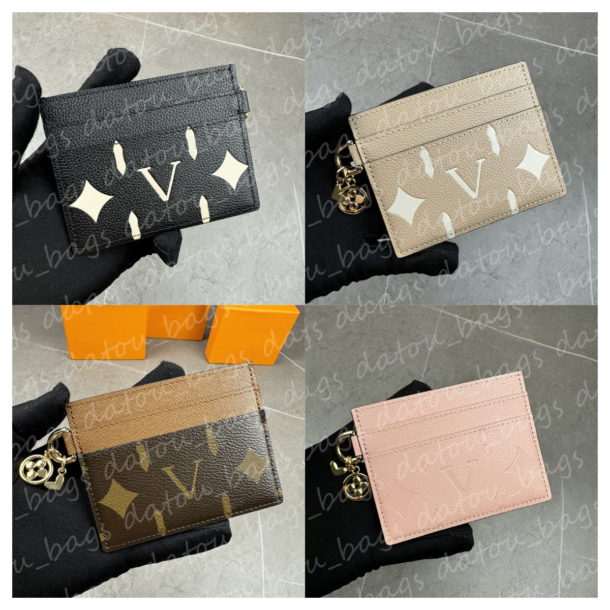 Designer Brand Cardholders PU Leather Coin Pocket Fashion Men Women Credit Card Purse Short Wallets Portable Business Cardholders Wallets