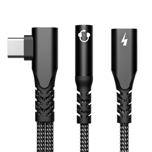 2 In 1 2025 USB Type C To 3.5mm Headphone Jack Adapter Type C Charge Audio Aux Adaptor for Ipad Pro Samsung S22 Note 20Huawei Xiaomi