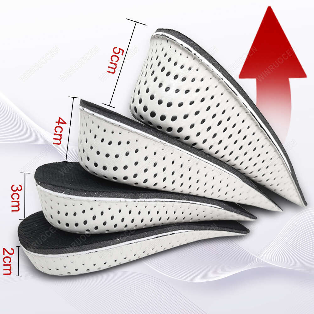 WINRUOCEN 2-5cm Half Height Increase Insoles Hard Breathable Heel Insert Sports Shoes Pad Cushion Elevator Unisex