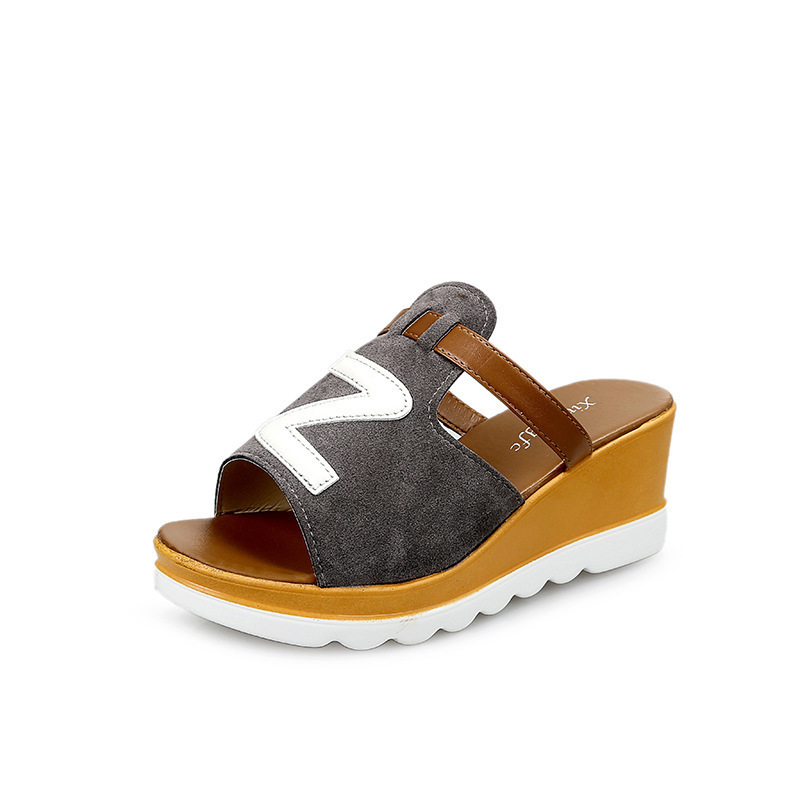 Ddmywed New Summer One Legged Sandals, Shoes, Sponge Cake Outskirts, Slope Heels, Fashion Cool Slippers, Women's Thick Bottom Chinese Brand Shoes