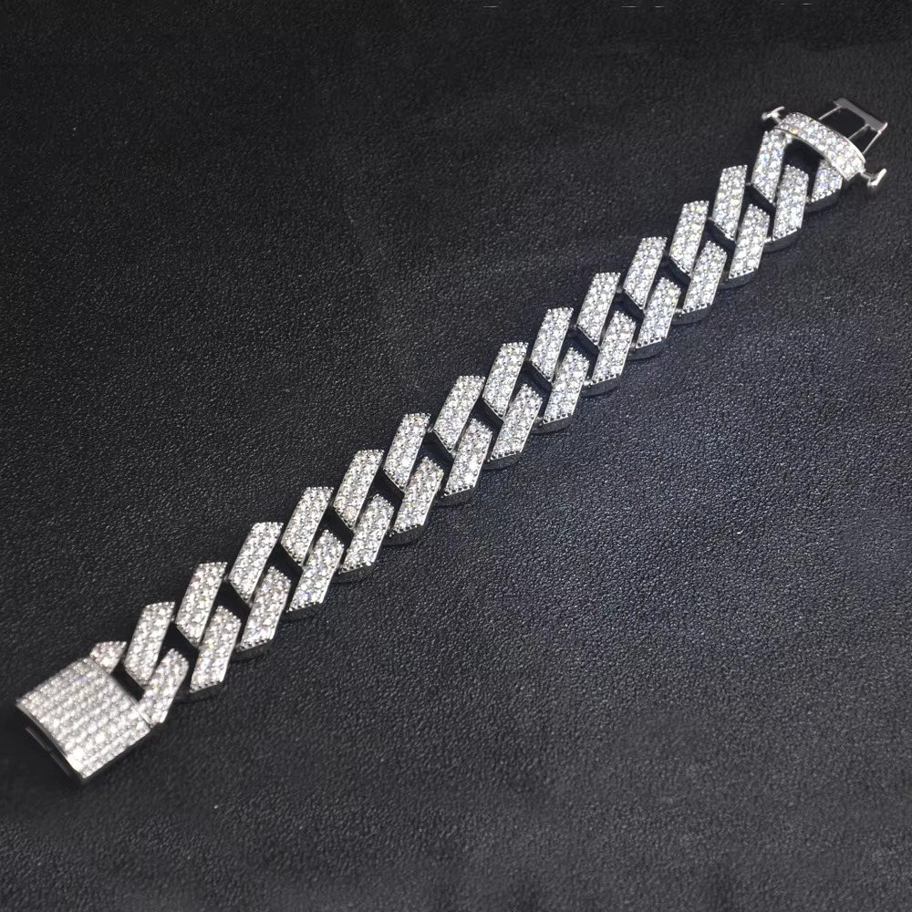 OB brand full pave CZ dias bk bg high quality hip hop iced out cuban k chain necklace for trendy jewelry