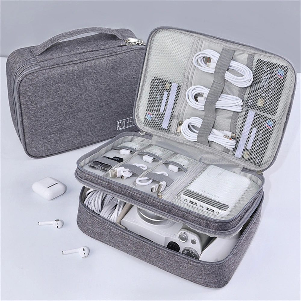 DHwanglijia Electronic USB Charge designer bag Cord Travel Cable Organizer Digital Waterproof Suitcase Portable Double Layers Storage Bag