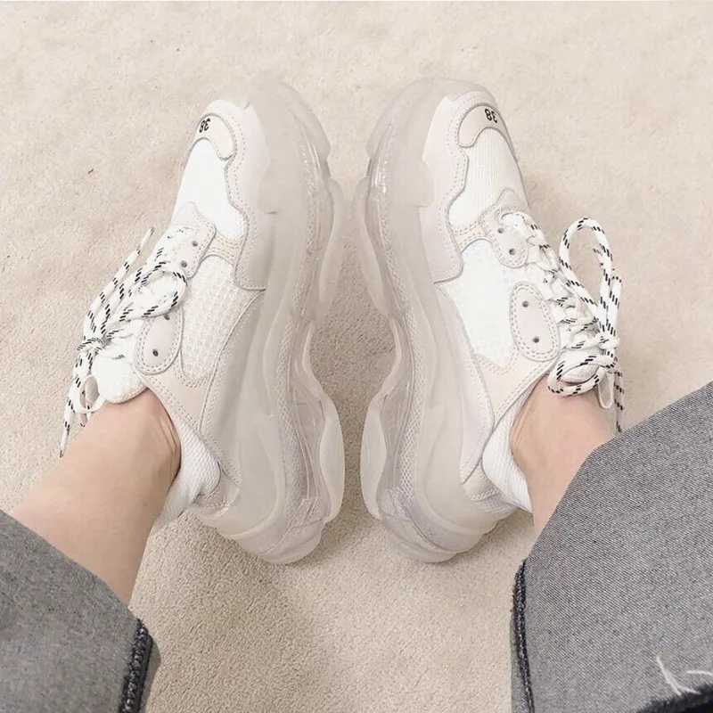 Wen Platform Breathable Sneakers Autumn hot Fashion Casual Shoes 2021 Ankle strap mesh shoes wen Z250301