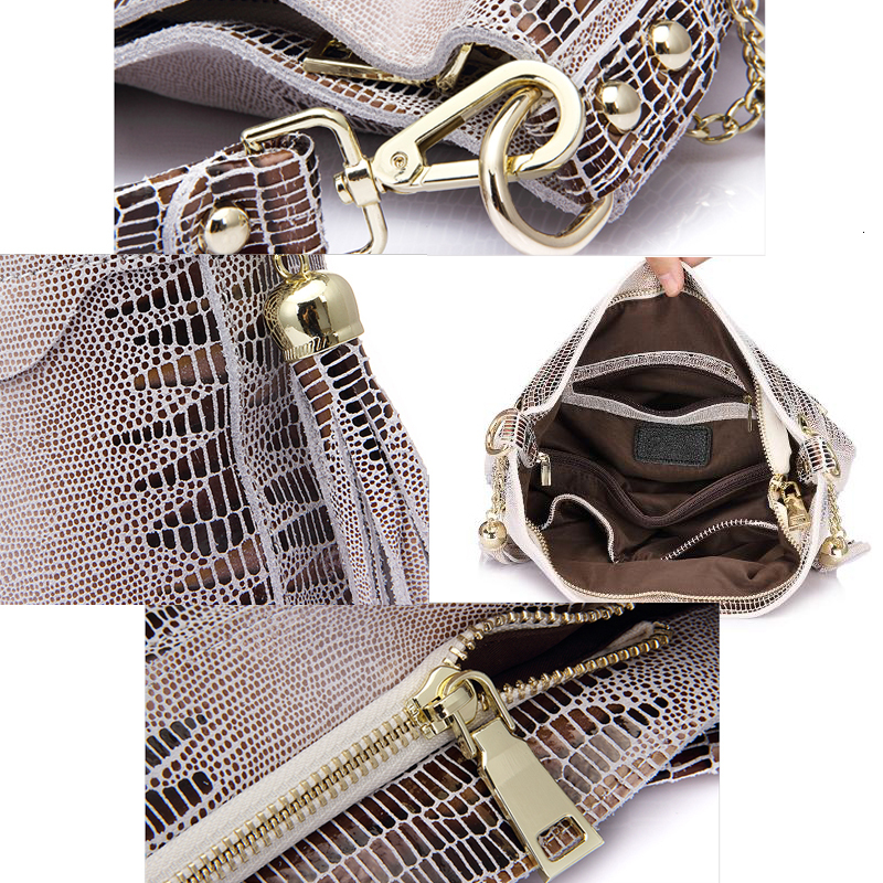 100% Genuine Women's Shoulder Handbags Shiny Emed Lady Suede Cowhide Real Leather Bags New Cross Body Bucket Bag