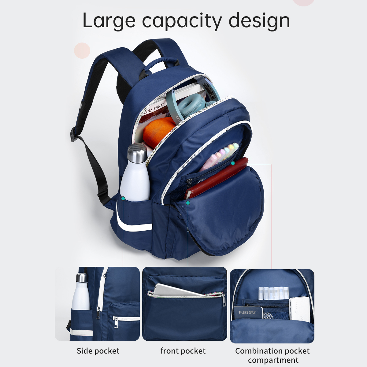 Lifetime Warranty Women's Schoolbag 15.6Inch Women College Travel Bag Girls Female Backpack Bags For School