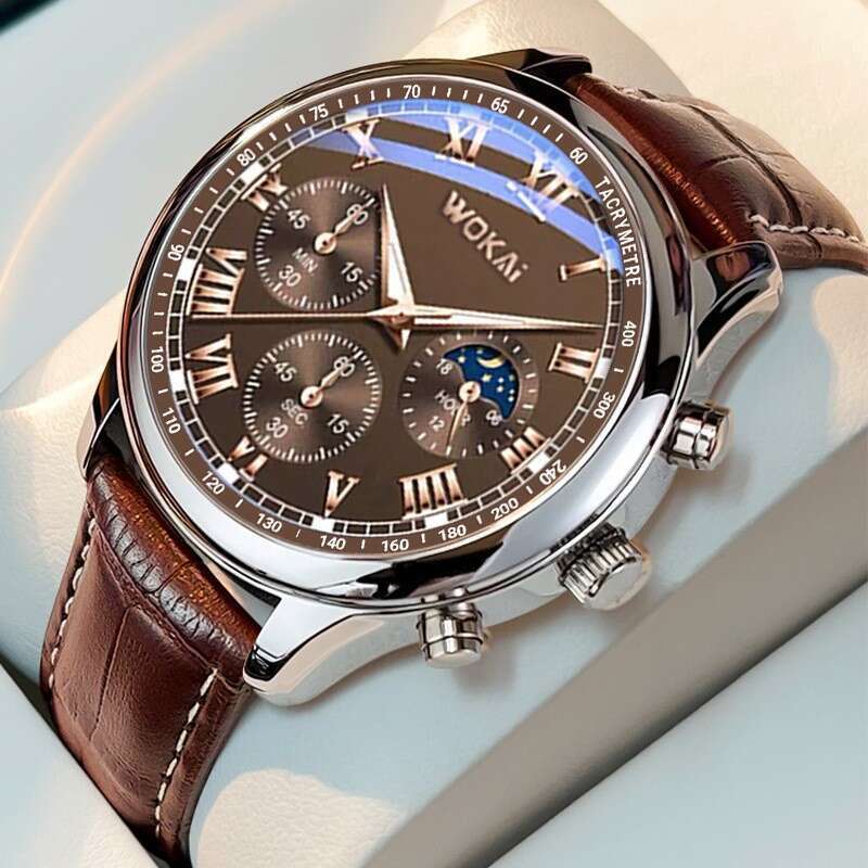 Watch Men Belt Fashion Quartz Watches Men's Rome Business Student Sport Waterproof Glow-In-The-Dark Clock 0 es 's