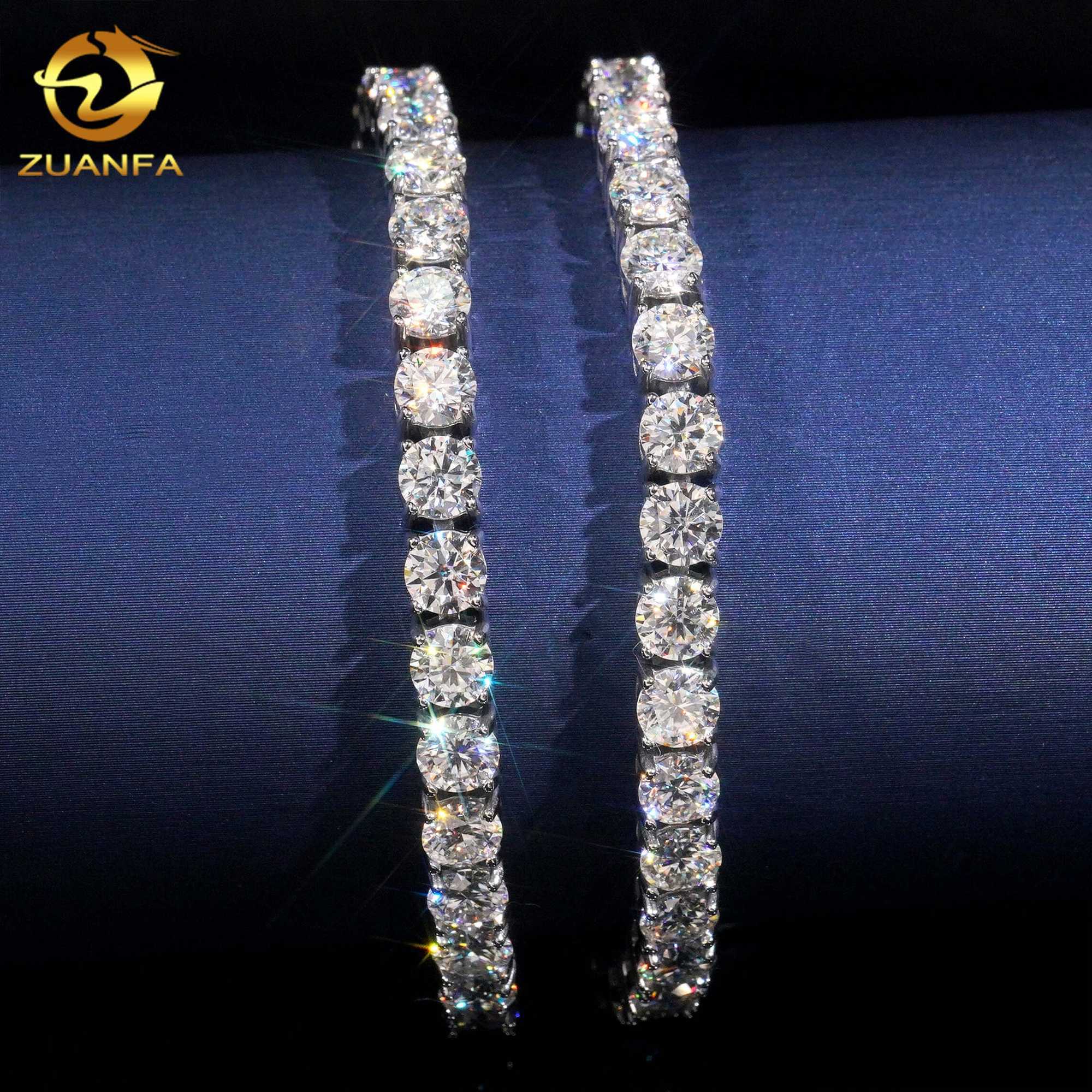 RTS 316L Never Tarnish Chain Stainless Steel VVS Moissanite Lab Dia 4mm 5mm Tennis Bracelet