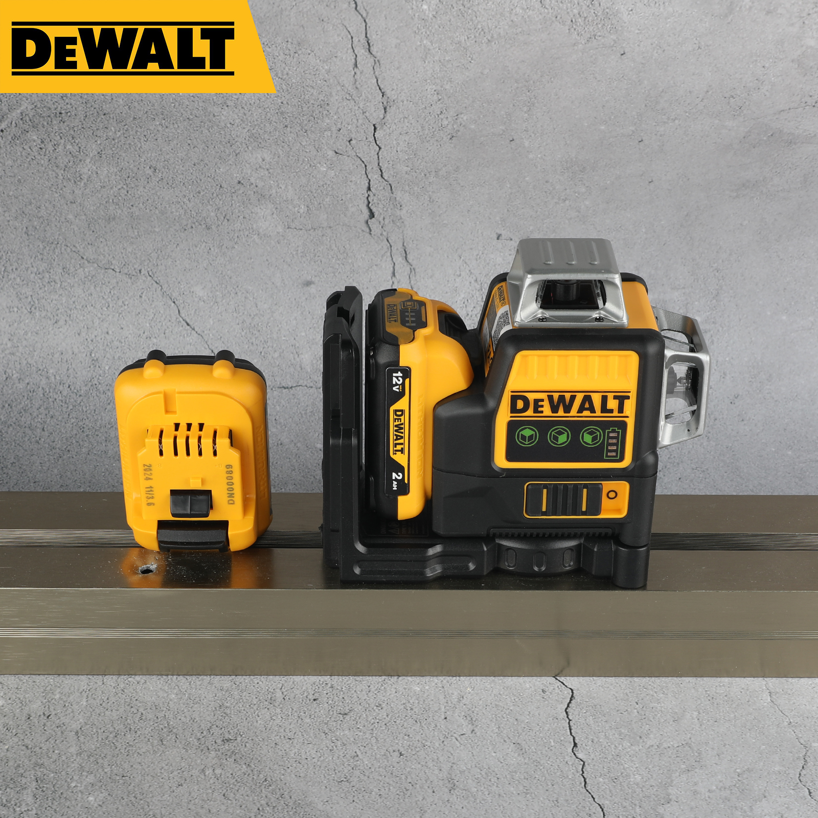 Dewalt DW089LG 3 SidesX360 Degree Vertical 12V Lithium Battery 12 Lines Laser Green Meter FOR Outdoor
