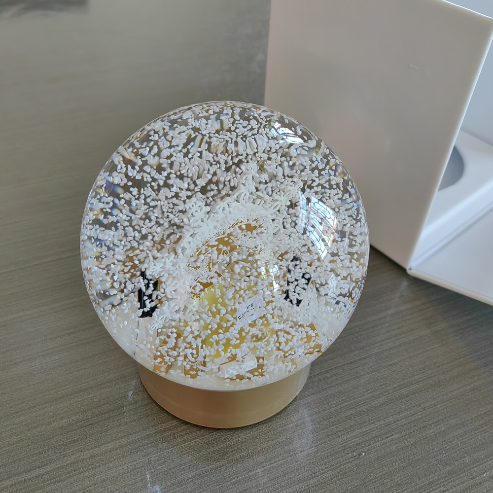 2024 Snow Globe Gold Perfume Bottle Letter Crystal Ball Special Novelty Christmas VIP Gift with Gift Box