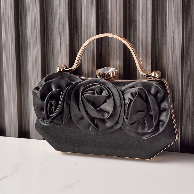 Silk Flower Evening Bag Dress Pair Party Bag Handheld Bag