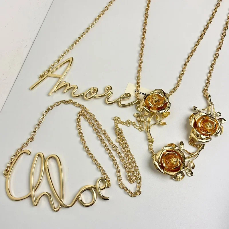 Retro Gold Letter Waist Chain Womens Autumn/Winter Dress Pants High End Metal Chain Thin 241231
