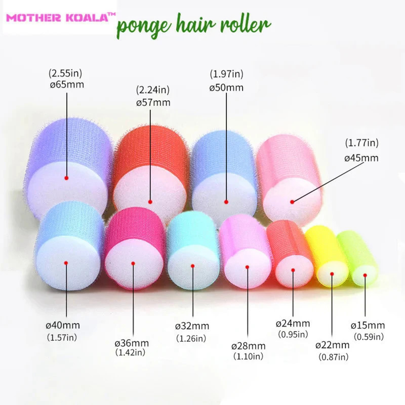12pcs Large Sleeping Hair Rollers Hair Curlers Self Grip Curlers Hair Styling Sponge Curler Hair Bangs Curling Hair Styling Tool 250102