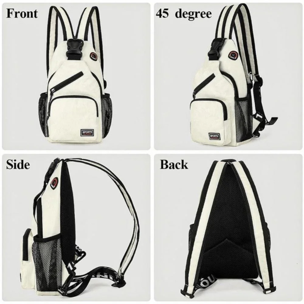 KISMIS Messenger Shoulder Multi-Functional Men's And Women's Chest Bag Travel Backpack With Headphone Hole