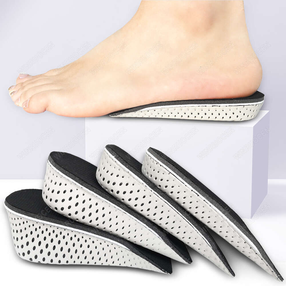 WINRUOCEN 2-5cm Half Height Increase Insoles Hard Breathable Heel Insert Sports Shoes Pad Cushion Elevator Unisex