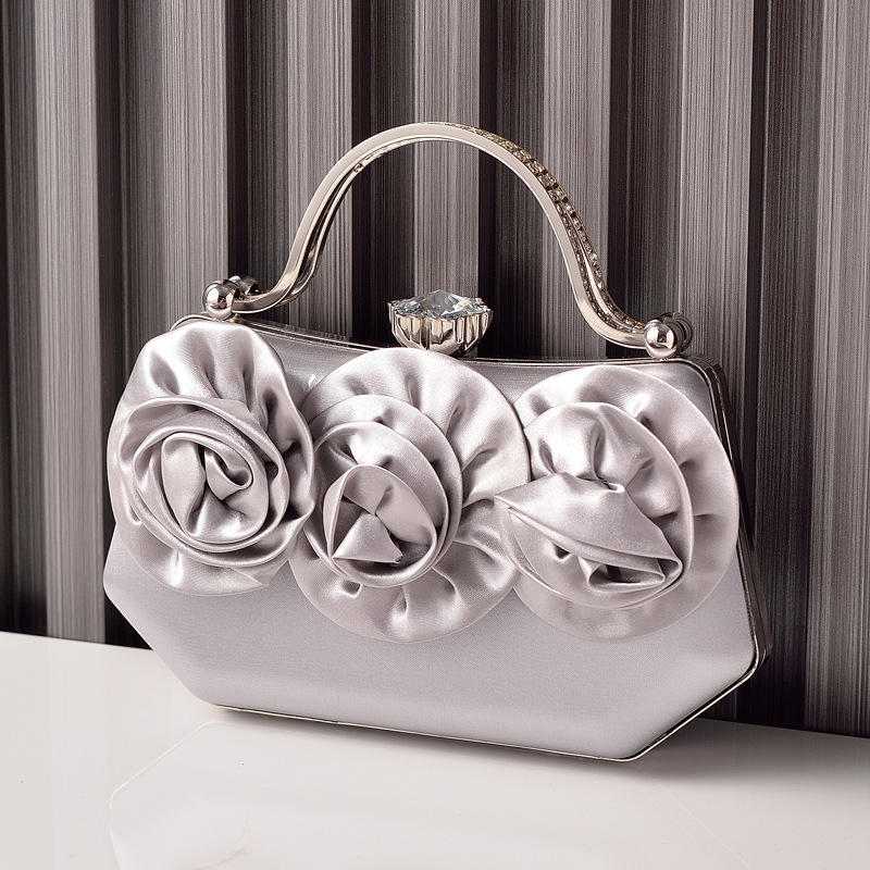 Silk Flower Evening Bag Dress Pair Party Bag Handheld Bag