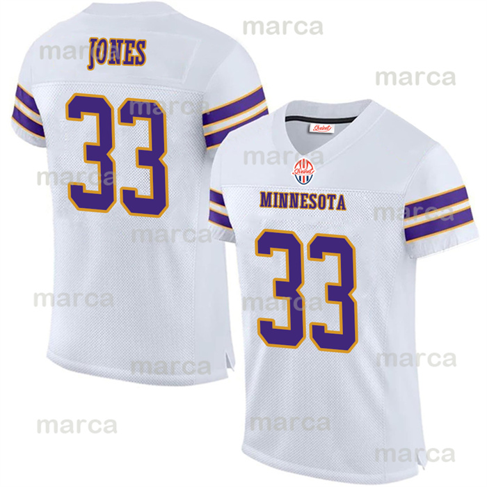 18 Justin ed Jefferson 9 J.J. McCathy 33 Aaron 87 T.J. 3 C.J. Ham Darrisaw Smith Sam Darnold Embroidery Football Jerseys