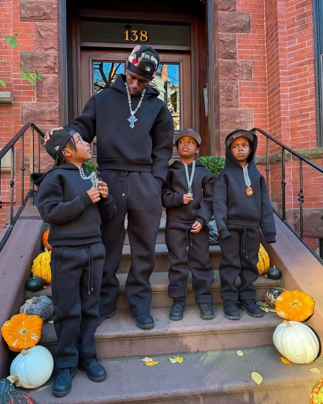 American street For Men Two Piece Fashion Solid Color Fleece Oversized Sweatshirt Suit Y2K Harajuku Hip Hop Slacks Jogging Pants 241231