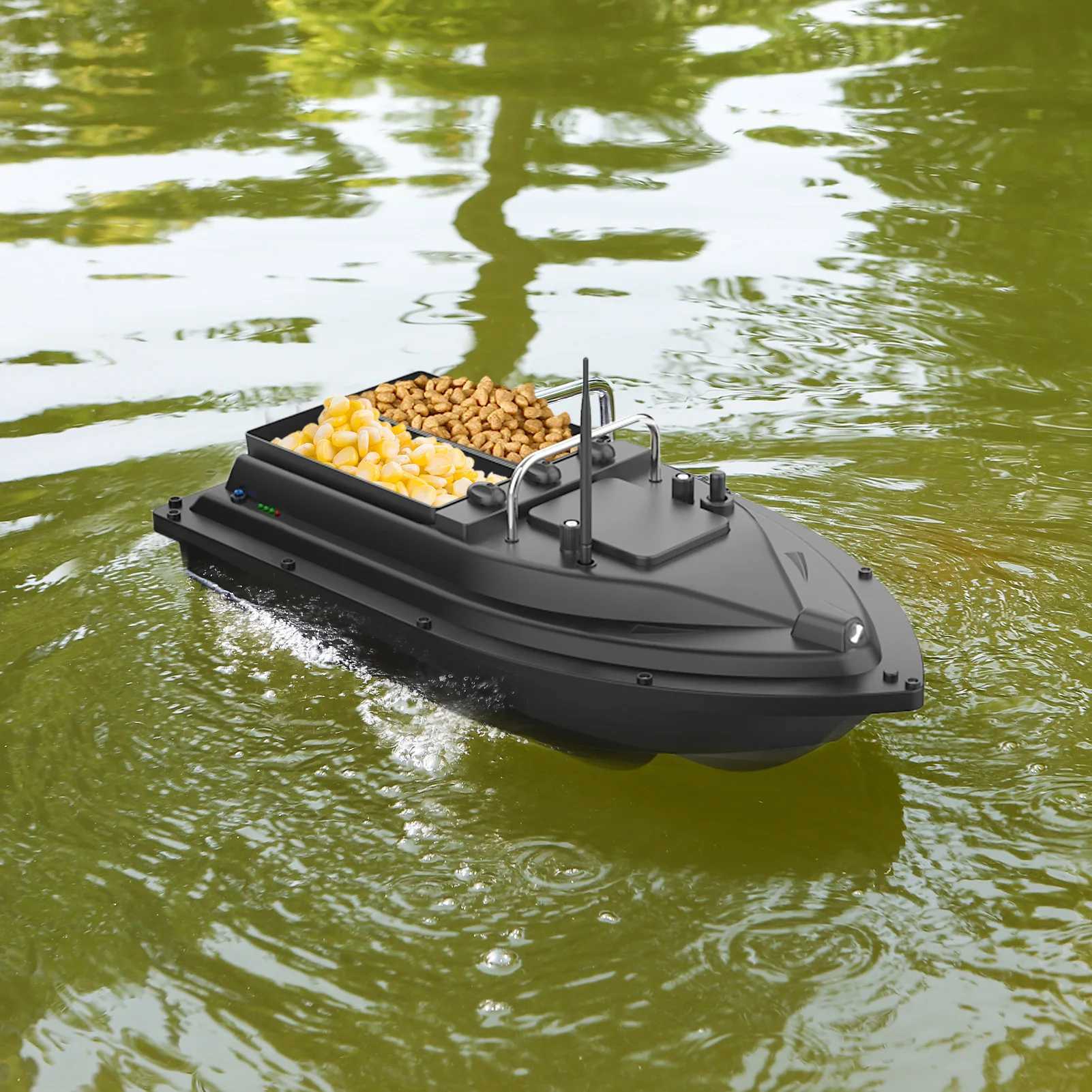 Fish Finder GPS Fishing Bait Boat 500m Remote Control Bait Boat Dual Motor Fish Finder 2KG Loading Support Automatic Cruise/Return/Route S2412196