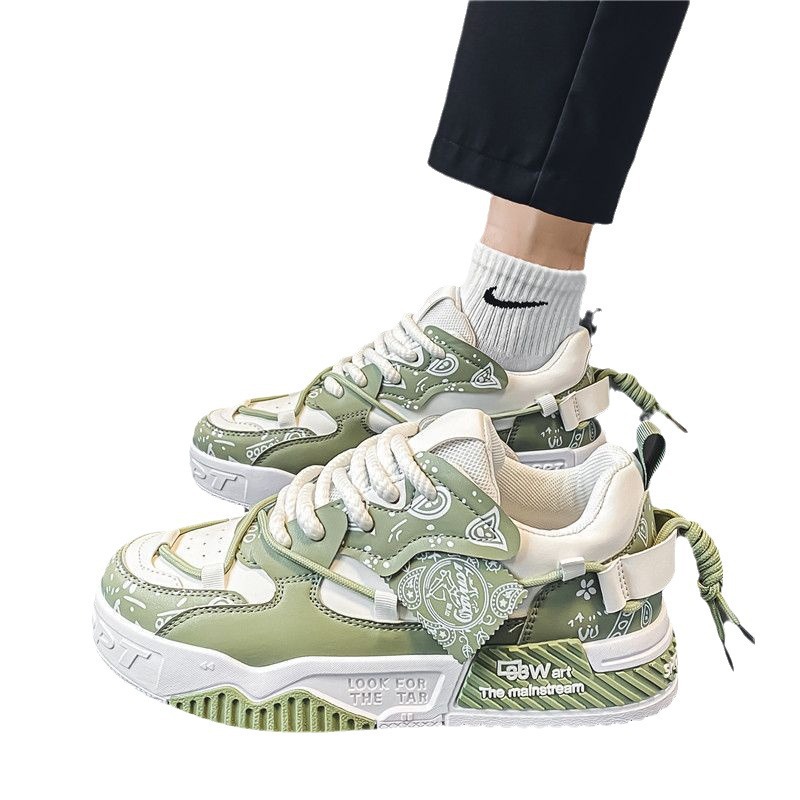 Men's shoes 2025 new summer all-in-one niche original casual flat shoes sports thick sole increase bread tide shoes