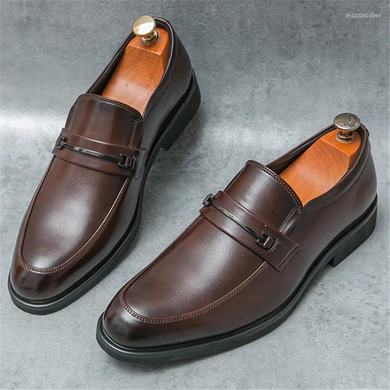 Dress Shoes Designer British Gentleman Brown Black Business Casual For Men Formal Wedding Homecoming Footwear Zapatos Hombre