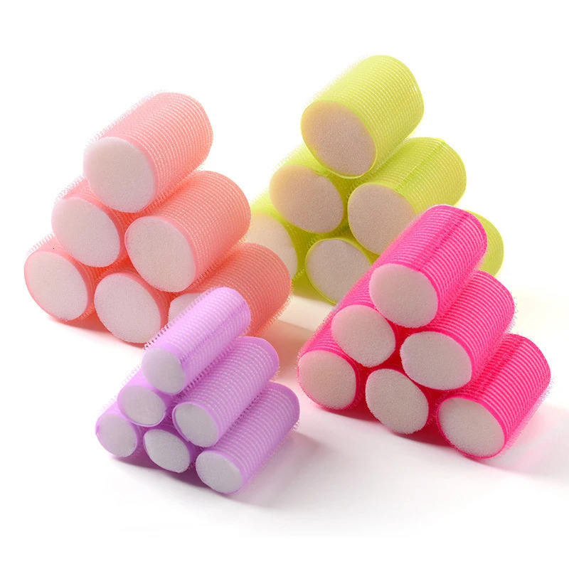 12pcs Large Sleeping Hair Rollers Hair Curlers Self Grip Curlers Hair Styling Sponge Curler Hair Bangs Curling Hair Styling Tool 250102