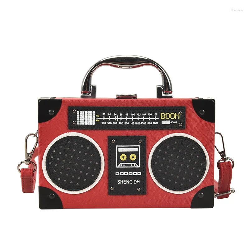 2025 NEW Shoulder Bags Fashion Radio Box Bag 2025 European And American Creative Personality Funny Retro Messenger Women zhanyishengli