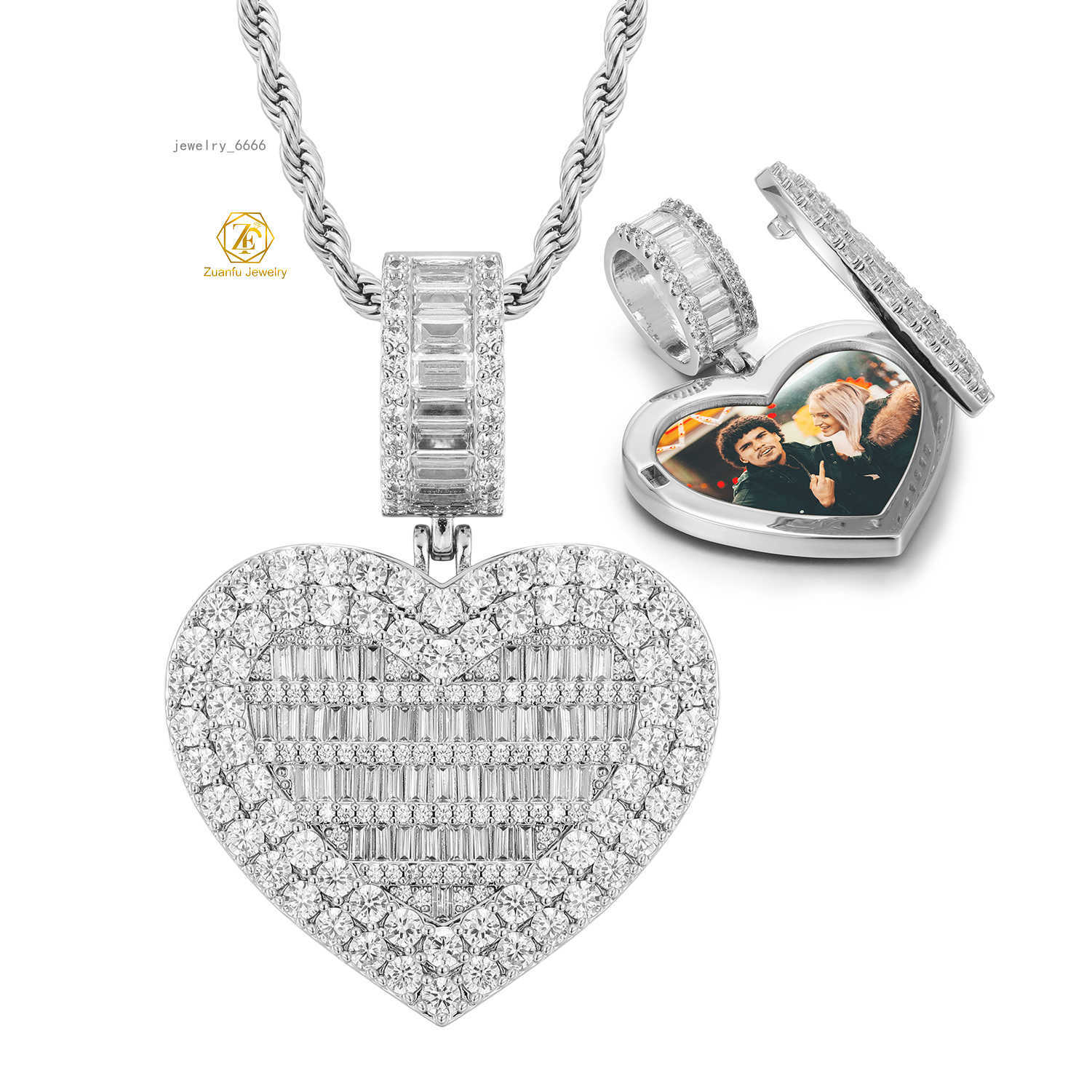 925 Silver Jewelry Heart Locket Pendant Necklace 925 Silver Photo Locket Pendant Necklace For Women