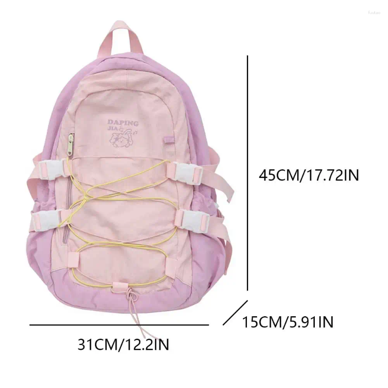 School Bags Dopamine Design Aesthetic Backpacks Korean For Girls Large Capacity Teen Knapsack Students College Versatile Bagpack