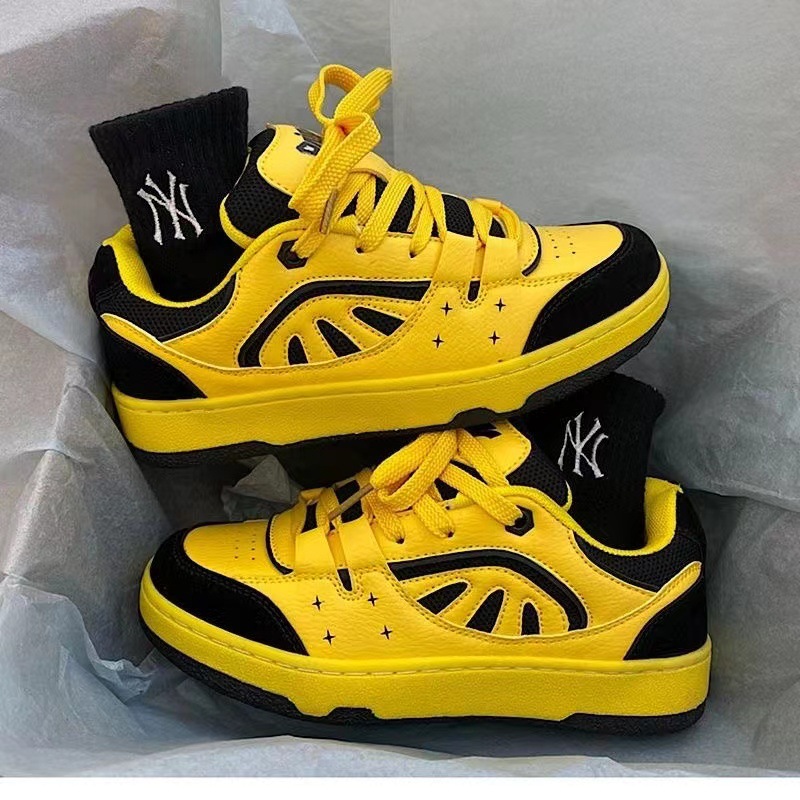 Chic design retro yellow bread shoes for women 2025 autumn new ins student casual low-top shoes for men free shipping