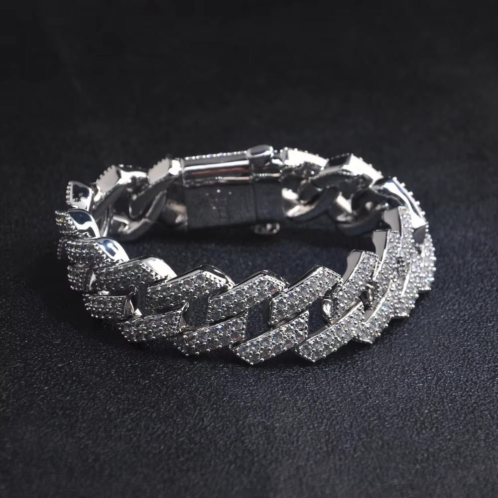 OB brand full pave CZ dias bk bg high quality hip hop iced out cuban k chain necklace for trendy jewelry