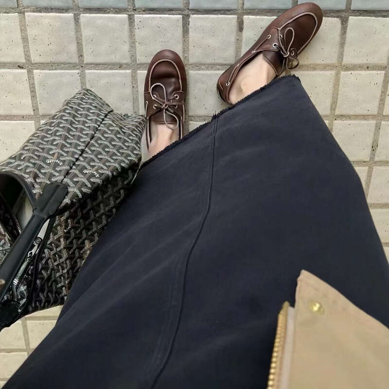 2024 Autumn And Winter New Bow Shallow Mouth Saig Women's Casual Retro Brown Lace-Up Loafers Flat Shoes 250225