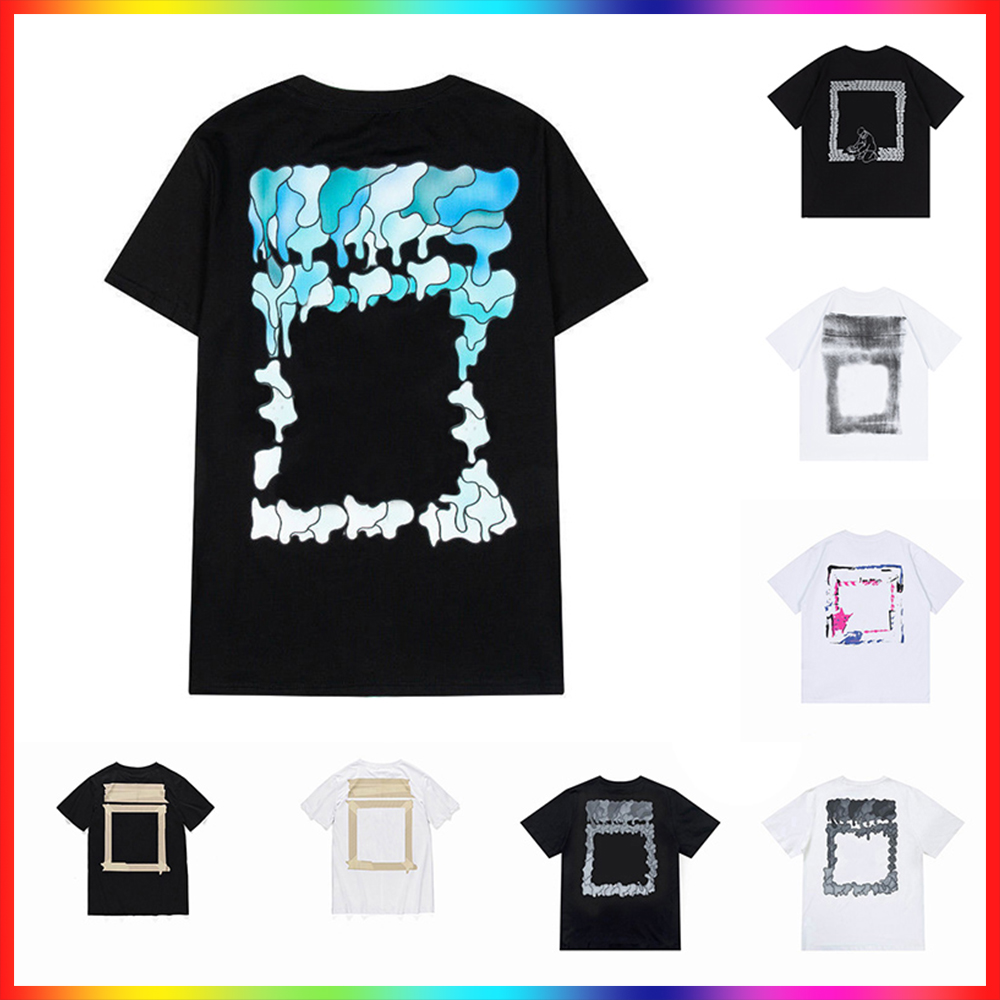 2025 Fashion mens off white shirt new colors summer womens designers tshirts loose oversized tees brands tops casual T shirt luxurys clothings Offwhitet Tshirt