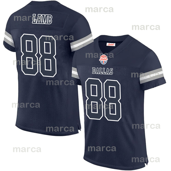 54 Jaylon Smith Football Jersey 88 Cee DeeLamb 19 Amari Cooper 90 Demarcus Lawrence navy Wholesale Custom Stitched All Name Number