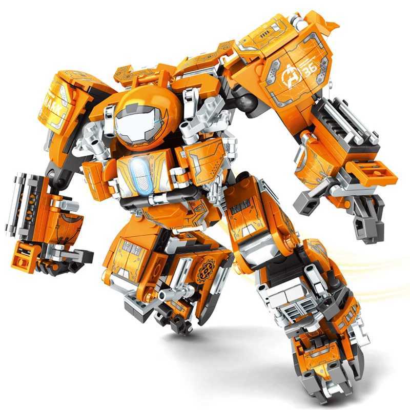 Super Hero Mechanical Building Blocks Boy Toy Super Armored Robot Model Military Warrior Action Character Childrens Gift W250102