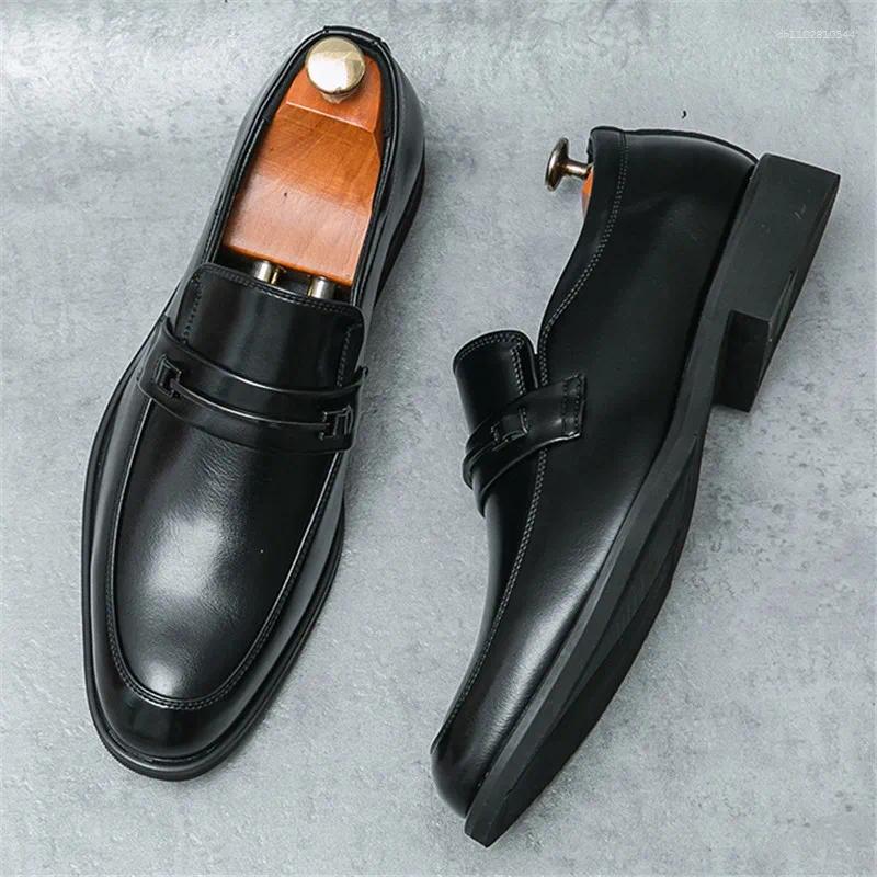 Dress Shoes Designer British Gentleman Brown Black Business Casual For Men Formal Wedding Homecoming Footwear Zapatos Hombre