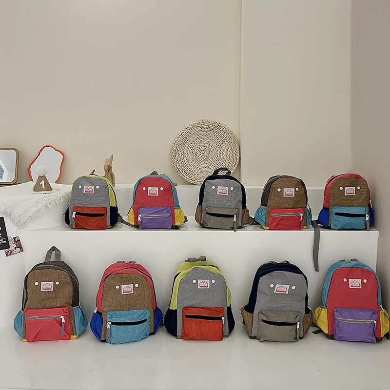 2024 Kids Backpack Children School Bags Lightweight Girls Boys Canvas Backpack Kids Bags 241226