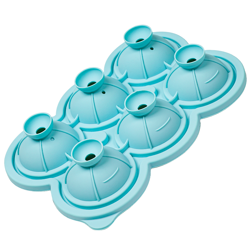 Food grade silicone ice grid spherical household 6-connected ice hockey mold spherical ice cube