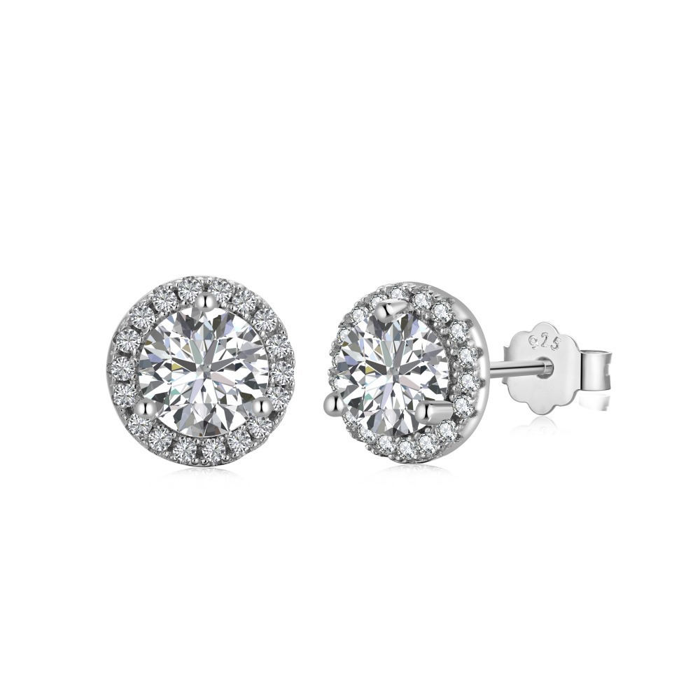 Choucong Ins Top Sell Gorgeous Stud Earrings Lady Fashion Fashion Jewelry Real 100% 925 Sterling Silver Emerlad White Moissanite Diamond Women Earring